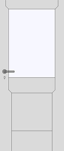 Classic interior door Collection Toscana 2F with glass