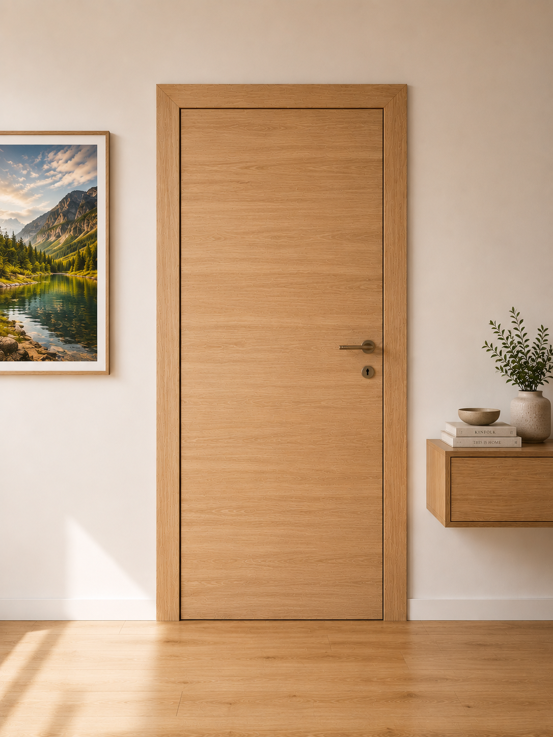 Notranja vrata Softline F - hrast čisti