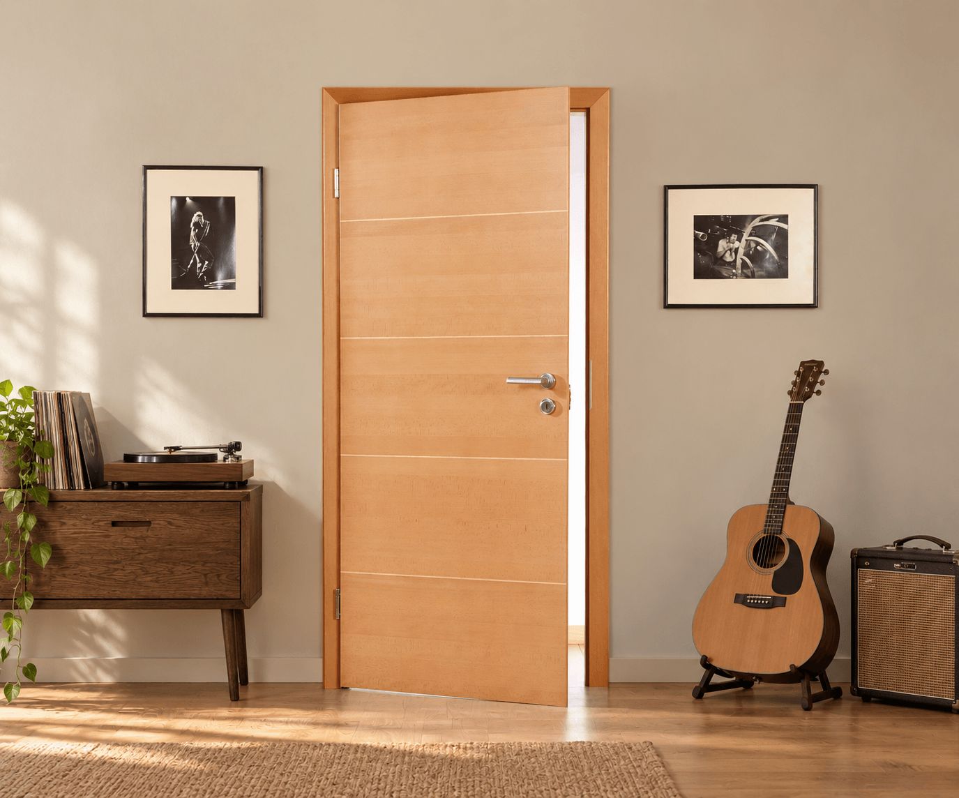 Modern interior door Lino Beech/maple